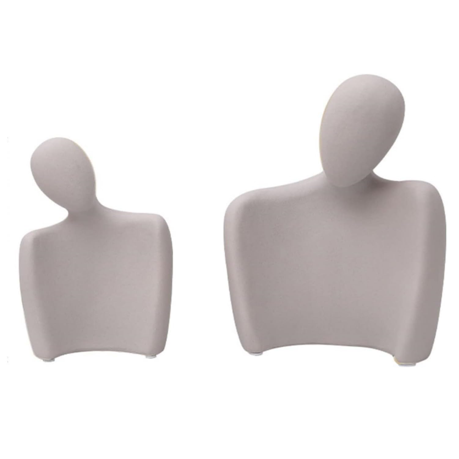 Abstrakcyjna figura statuetka, prezenty dla par, ceramiczna rzeźba dla pary, kreatywna statuetka miłości, ozdoba, figurka do salonu, sypialni, biura, dekoracja (szara)