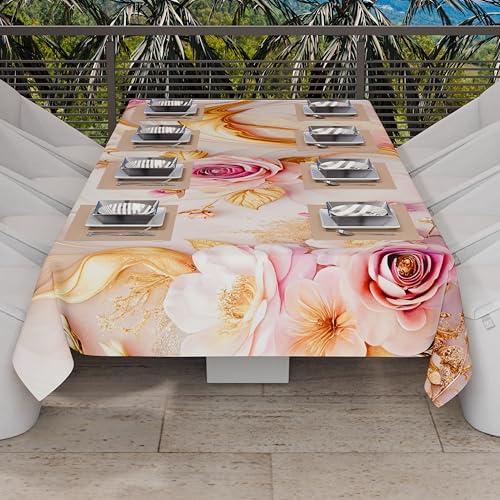 PETTI Artigiani Italiani - Telo Arredo in Microfibra, Copritutto, Copridivano 400x270 cm, Fantasia Floreale 06 6 | Telo Protettivo Lavabile, Copriletto e Copritavolo Multiuso per Divani - Immagine 5