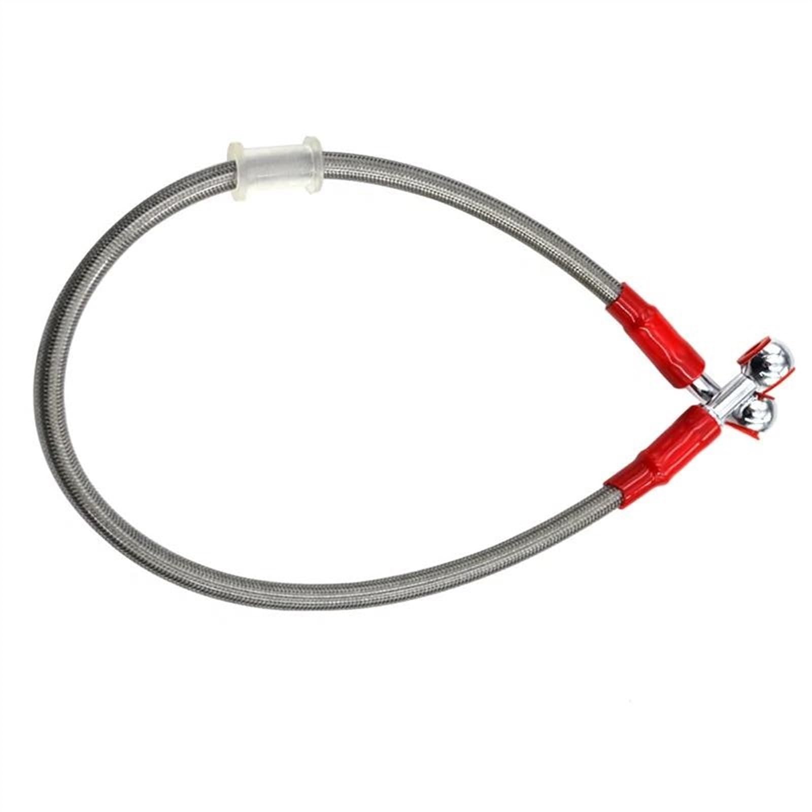 Ksxzw Silver Motorbike Part Motorcycle 70Cm Braided Steel Hydraulic Brake Line Clutch Oil Hose Tube(Silver)