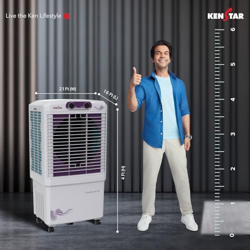 Image of Kenstar Wondercool HC 110 Desert Air Cooler 110L Honeycomb Pads Powerful Air Throw High Speed Motor Inverter Compatible 5 Year Warranty