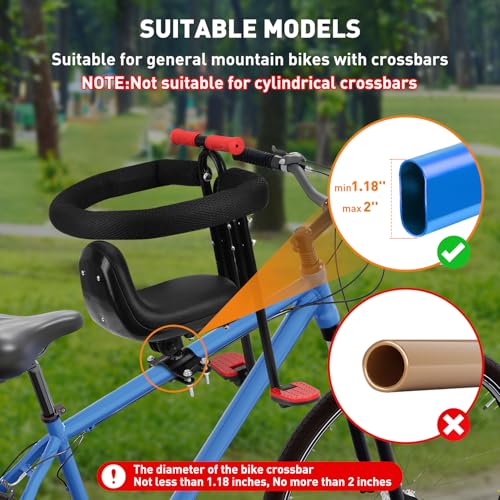 image for Ercabikker Child Bike Seat - Front Mount, Kids Bike Seat for Adult Bik