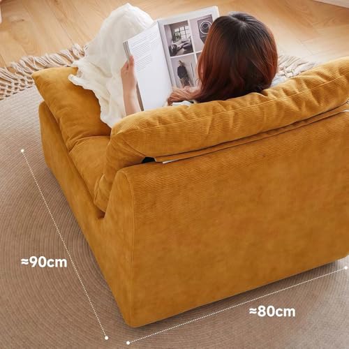 Sillón tipo puf comprimido Fireside, cómodo sofá modular para salón 3