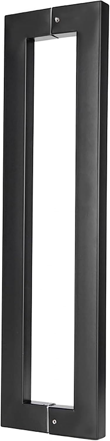 Stainless Steel Shower Room Handles, Bathroom Glass Door Handles, Replacement Parts Shower Door Knobs Black/Silver-Silver||120cm