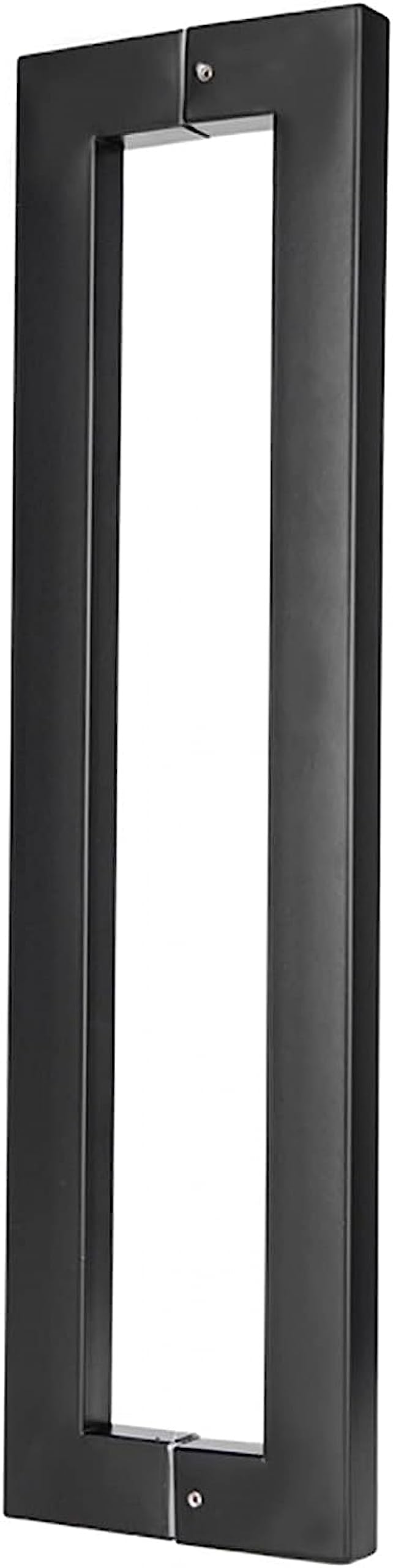 Poignées de porte en verre de salle de bain design haut de gamme en inox noir et argent 120cm