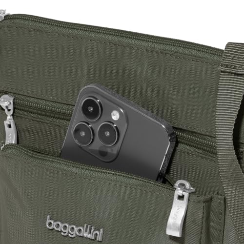 Image of Baggallini Pocket Crossbody Bags for Women 8x8 Small Lightweight Durable Water-resistant Travel Purse W /Rfid