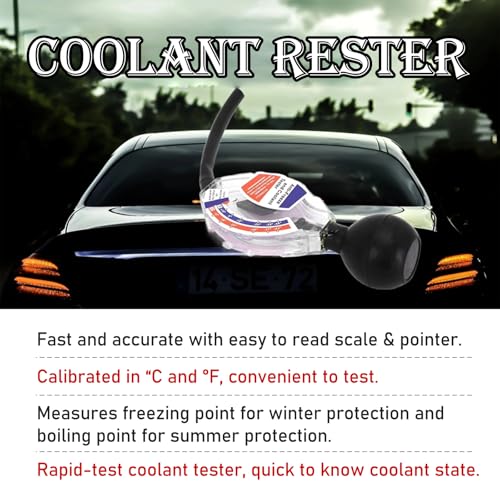 YSOOUA KFZ Frostschutzprüfer Kühlmittel Tester Frostschutz Tester bis Zu -43°C Kühlerfrostschutz Messgerät Frostprüfer Detektor für Kraftfahrzeuge Zubehör