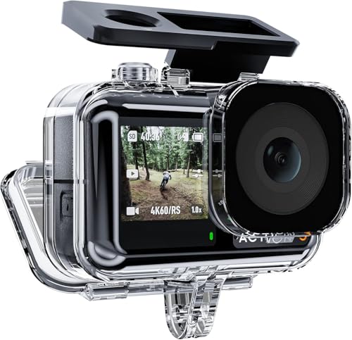 Image of TELESIN Waterproof Case for DJI Action 5 /4 /3 Camera Accessories, with Anti-Fog Underwater Housing Shell Cage Supports 45M /148FT Deep Diving Scuba Snorkeling Swimming with Quick Release Screw.
