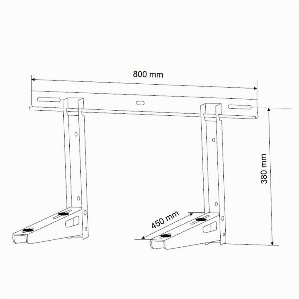 Maclean MC-622 - Soporte de Pared para Unidad Exterior de Aire Acondicionado