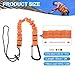 MECCANIXITY Retractable Tool Lanyard 2ft with Single Aluminum Buckle and Adjustable Loop End, Maximum Weight Limit 10KG / 22lb, Safety Fall Protection Tools Leash, Orange/Black/Green 3 Pack