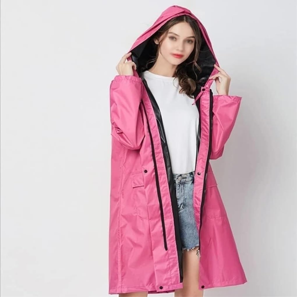 Chubasquero Impermeable Damas Hombres Damas Impermeable Transpirable Damas Largo Impermeable Impermeable Ponchos De Lluvia Impermeables(A,M)