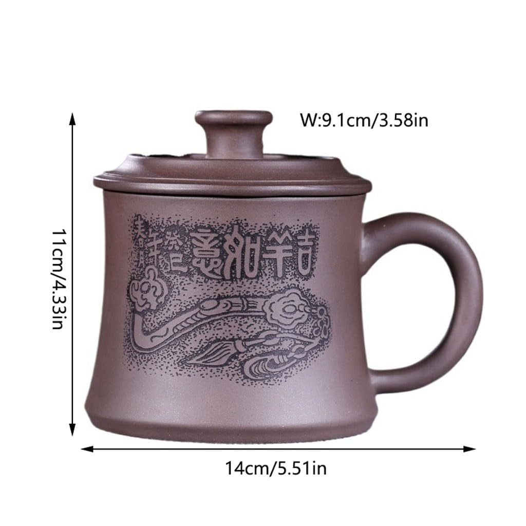 Filiżanki Matcha Filiżanka do kawy Fioletowy Piasek Kubek Ceramiczny Biurowy Kubek Do Herbaty Osobisty Męski Kubek do herbaty z pokrywką Zestaw do herbaty 430 ml Zestaw do herbaty Kubek do herbaty