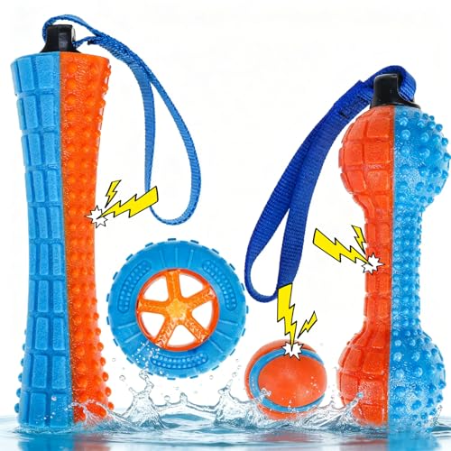 Juguetes flotantes para perros EXPAWLORER 4 piezas