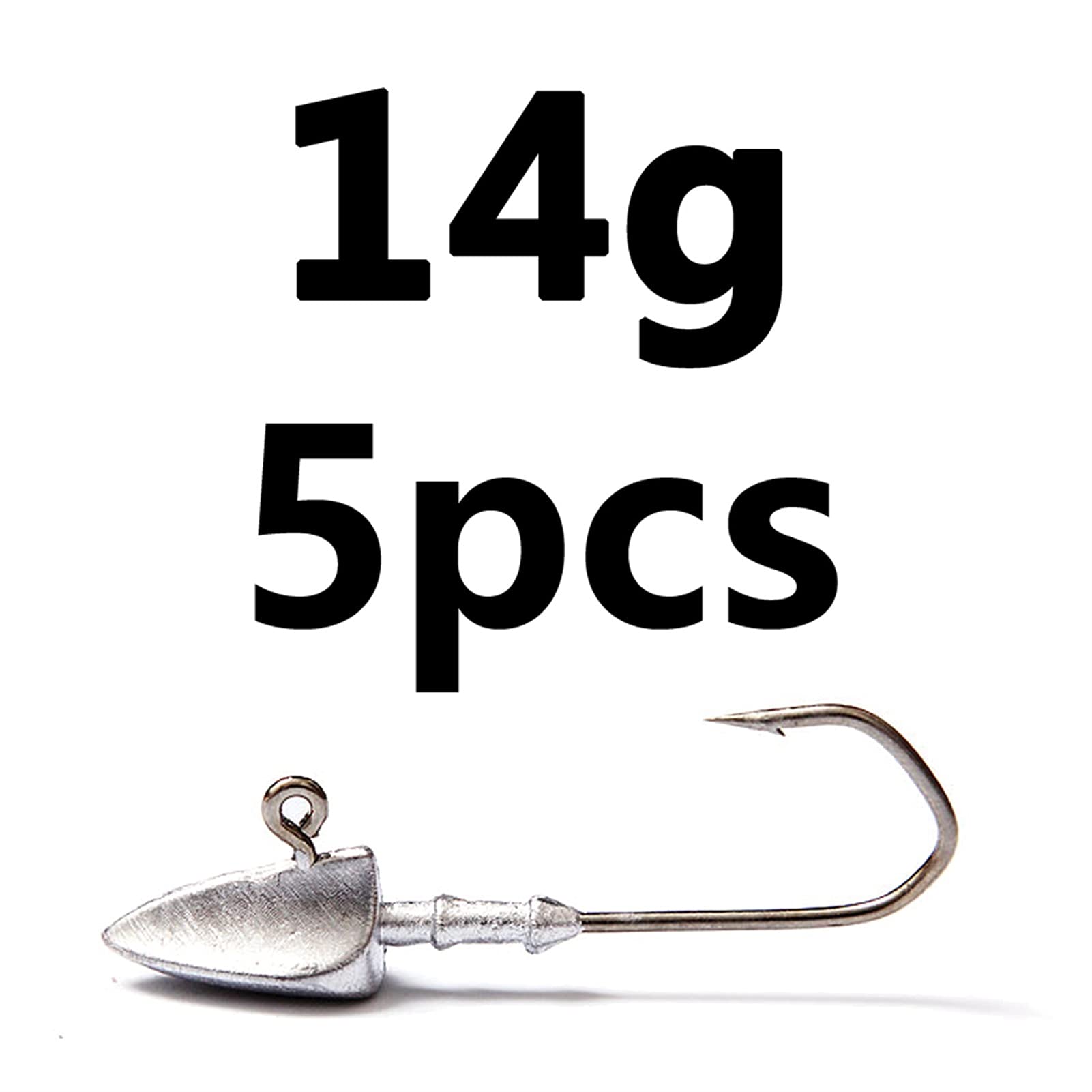 Ami da Pesca 20 pezzi in acciaio ad alta carbonio in acciaio marino barca pesca triangolo testa ganci da pesca jig gancio gancio gancio barretta specifiche 3.5G / 5G / 7G / 10G / 14G / 20G / 20G Ganci