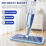 Microfiber Wet Spray Mops for Hardwood Floor Cleaning, Dry Wet Dust Wood Floor Mop with 4 Reusable Washable Mop Pads Refills Fit for Swiffer Power Mop, Flat Floor Mop for Laminate Ceramic Vinyl Tile - Image 4