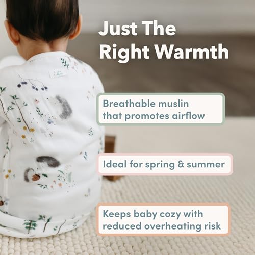 Image of Loulou Lollipop Lightweight Muslin Wearable Baby Blanket Sleeping Bag, Unisex Infant Toddler, 0.5 TOG, 2-Way Zipper Sleepsack