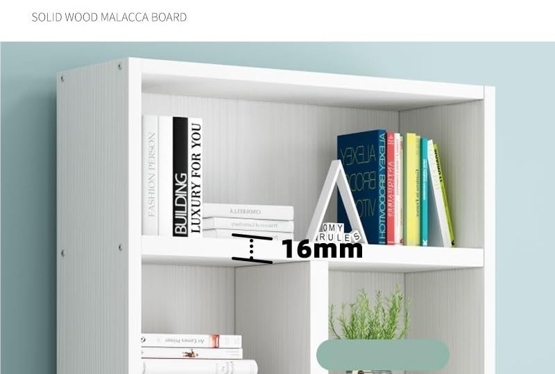 Amazon.co.jp: 無垢材のエレガントな白い床本棚、学生やリビングルーム