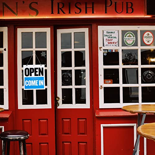 1Pcs Double- Sided Come In/Open/Will Return Sign With Clock Hands, Open And Closed Door Sign With Lanyard Door Pendant For Business Store Office Bars Retail Salon Shop #TOP6