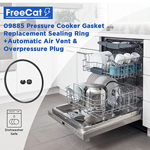 2 Pack 09905 Pressure Canner Sealing Ring with Automatic Air Vent & Overpressure Plug Replacement Gasket Parts for Presto Pressure Cooker