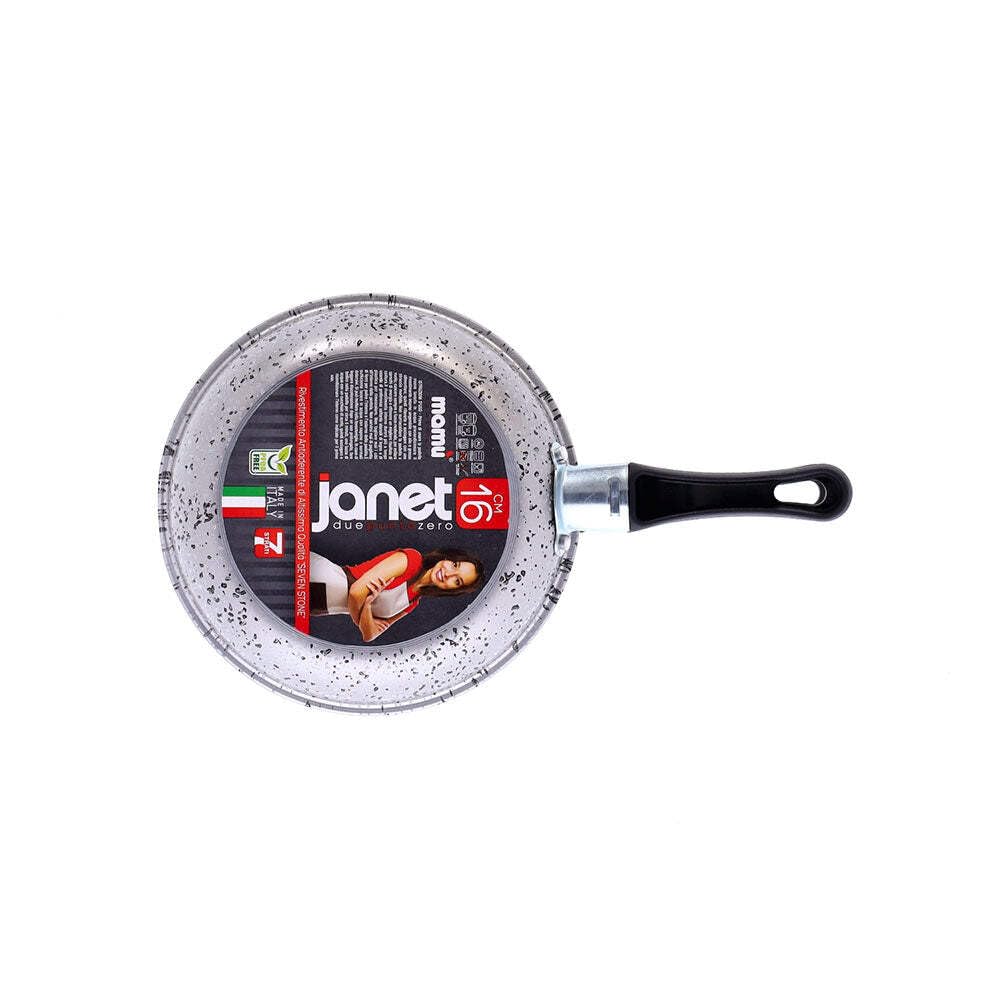 Fornetto Alto antiaderente alluminio PFOA free antigraffio cottura veloce e maneggevole con doppio manico resistente al calore made in italy 16 cm