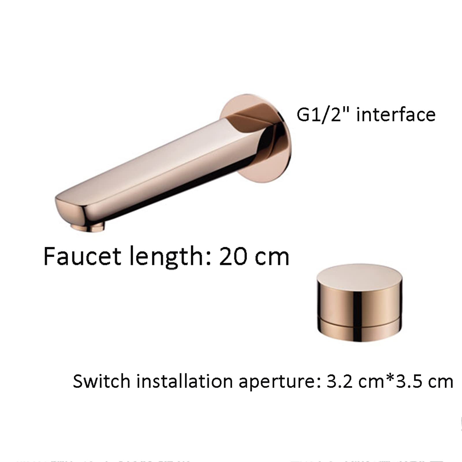 Grifo de baño Grifo de Lavabo de baño de 2 Orificios Grifo Mezclador de Lavabo montado en la Pared Grifo de Lavabo de latón Grifo de Lavabo de Agua fría y Caliente Grifo de Lavabo de Recipiente Grifo