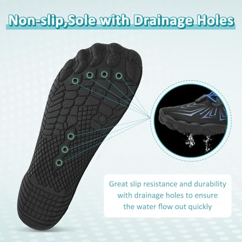 Image of ziitop Water Shoes for Men Women Beach Barefoot Swim Rock Climbing Pool Shoes Socks, Anti-Slip Breathable Quick Dry Lightweight Slip-on, Outdoor Sport Hiking Walking Boating Fishing Diving Surfing