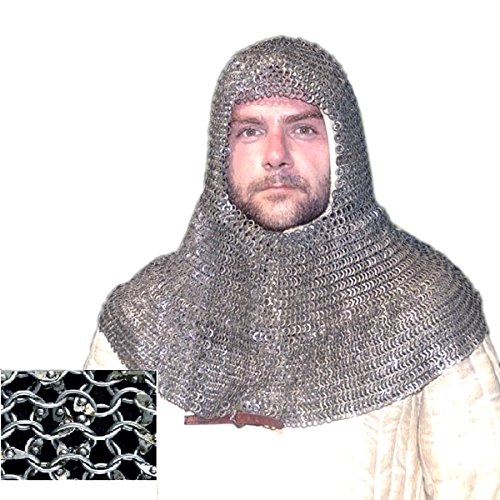 Camaglio medievale completamente rivettato, anelli...