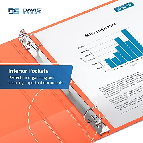 Premium Economy 2-Inch Binders, 3-Ring Binders For School, Office, Or Home, Colored Binder Notebooks, Pack Of 6, D Ring, Orange #TOP4