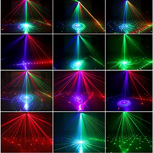 Sumger 15-Lens Indoor Rgb Dmx Stage Light,Remote Control Sound-Activated 64 Patterns Laser Projector Show Lighting,Rgbw Uv Purple Led Strobe Lights For Dj Disco Dance Bar Pub Church Wedding Xmas #TOP6