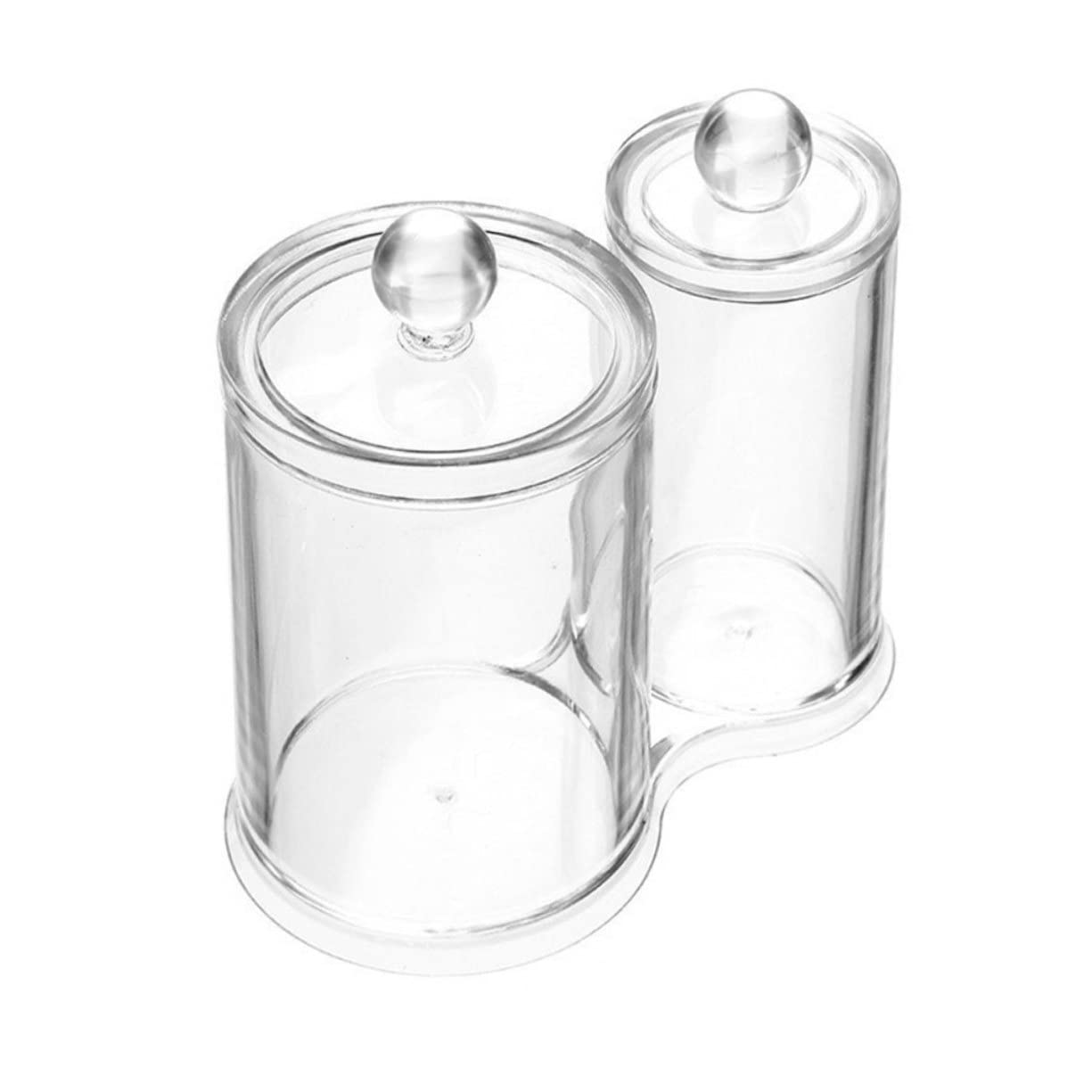 ARTSEWPLY Cotton Swab Dispenser Stylish Makeup Cotton Pad Organizer with Protective Lid for Control Compact Storage Box for Vanity and Bathroom Decor