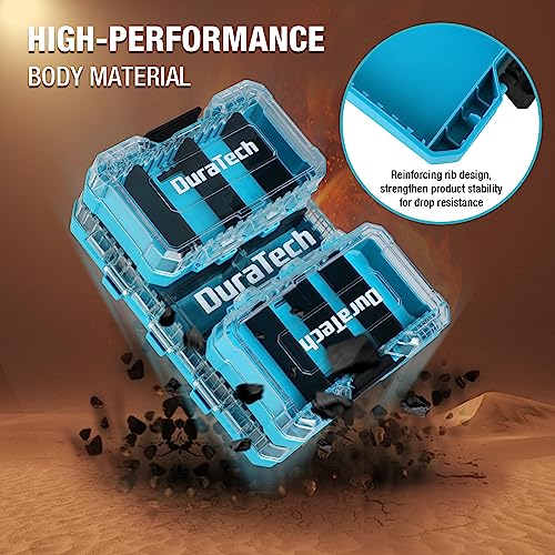 image for DuraTech 3 Pieces Small Parts Organizer, 14 Compartments, Removable Di