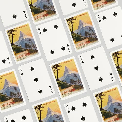 Lantern Press Naipes Vintage The Alps Póker 52 Cartas miniatura 4
