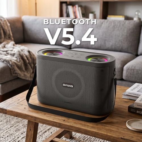 Image of Aiwa Nano Blast AW-SSB140 Wireless Bluetooth Speaker | Portable Wireless USB, TF Card & AUX Input | Auto Reconnect | DC 5V Rechargeable | Black