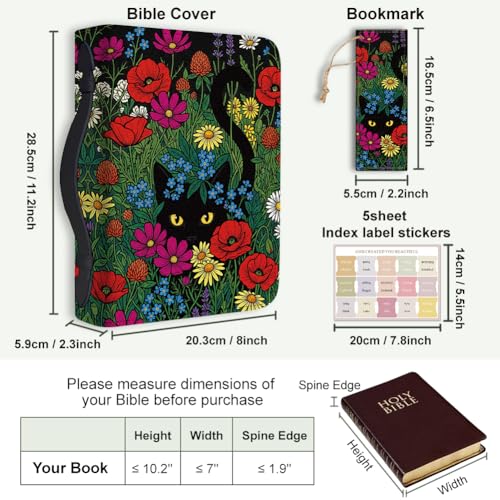 Sac de transport Bible et chat noir un cadeau idéal pour femmes et hommes
