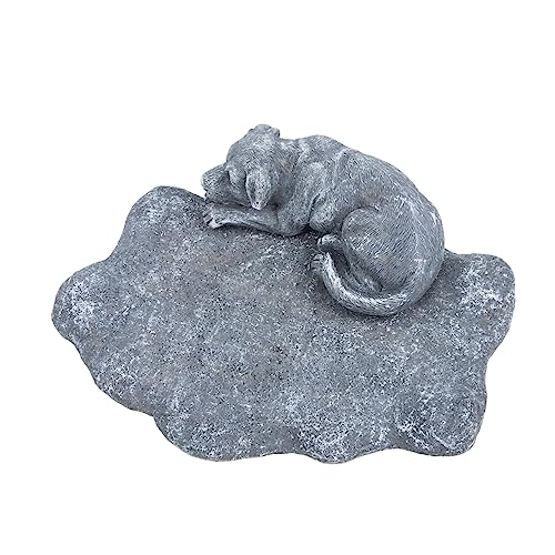 INOOMP レジン製ペット墓碑 犬用メモリアルストーン屋外ガーデン用 お墓マーカー 犬彫像装飾品