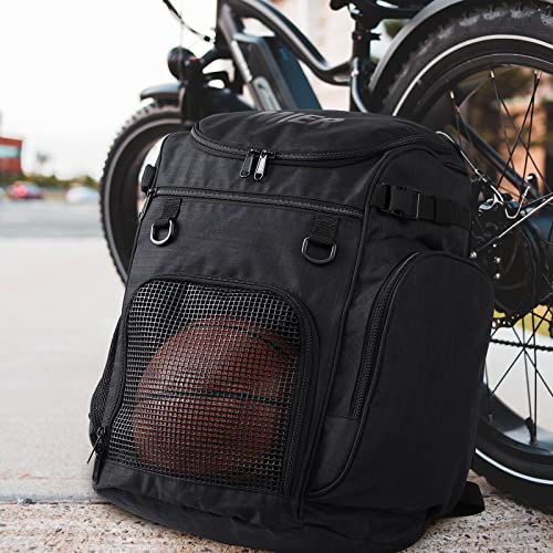 Mier Basketball Backpack Large Sports Bag For Men Women With Laptop Compartment, Best For Soccer, Volleyball, Swim, Gym, Travel, 40L, Black #TOP5