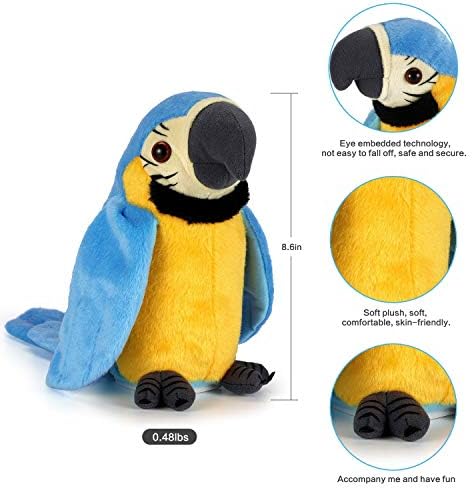 Talking Parrot Plush Toy, Repeats What You Say With Cute Voice?Birthday Gift Kids Early Learning Animal Toy Electronic toy 2 512sYMsAMnL. AC
