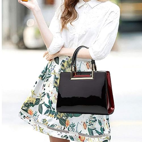Bolso brillante de cuero patentado para mujer miniatura 3