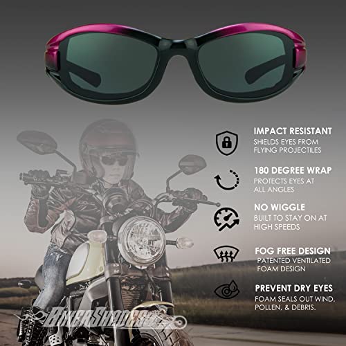Bikershades Motorcycle Sunglasses Foam Padded PETITE Women, Girls and Boys.4