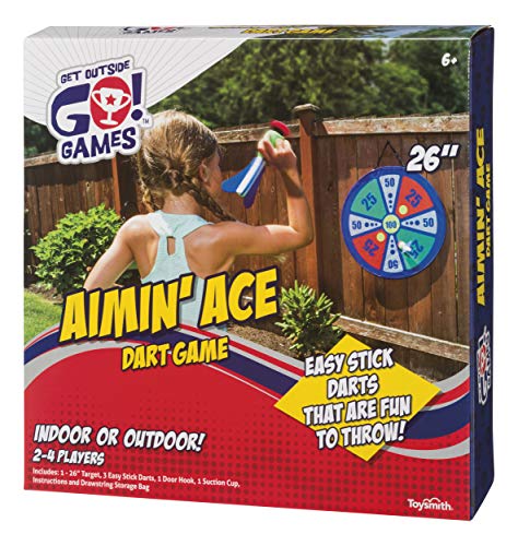 Toysmith Aimin' Ace Indoor/Outdoor Dart Game for Boys Girls Party Game, Backyard or Game Room