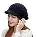 HINDAWI Winter Hat Gloves for Women Knit Snow Ski Outdoor Caps Touch Screen Mittens (Black)