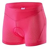 Cycling Underwear Shorts 3D Padded Gel Women's Bike Bicycle Undershorts Lightweight Breathable Quick Dry