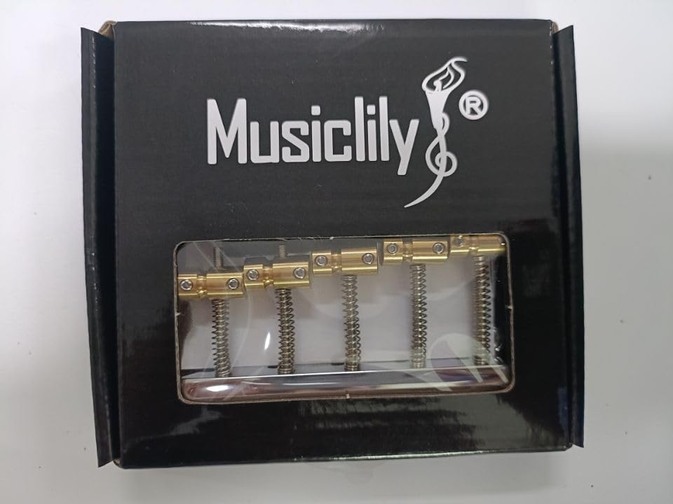 Amazon.co.jp: Musiclily Pro 17mm弦ピッチ 5弦ベース用ブリッジ