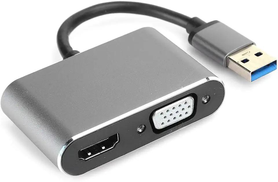 Conversor USB 3.0 para HDMI/VGA, Adaptador de Alta Confiabilidade para Computadores, Smartphones e Outros Dispositivos