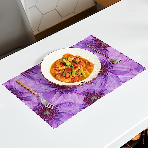 Sets de table antidérapants motifs fleurs aquarelles x6 - 7