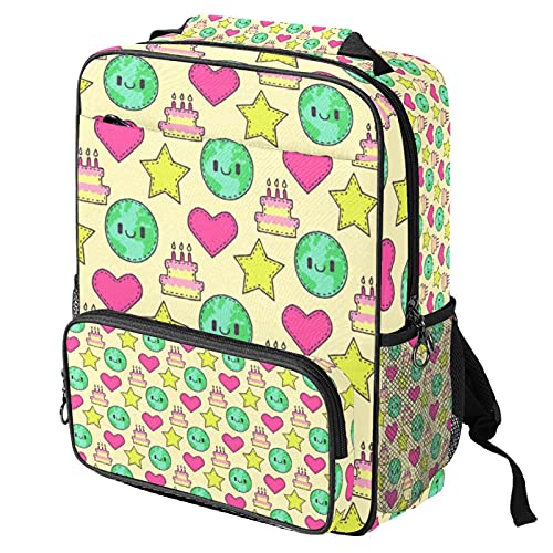 Sac à dos ordinateur portable avec imprimé gâteau cœur pour femme et homme