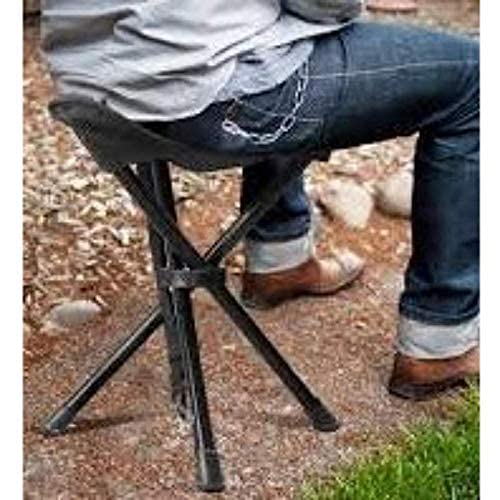 Image of Portable Foldable Tripod Camping Stool - Lightweight 3-Leg Travel Chair with Steel Frame & Carry Strap, Compact Outdoor Folding Seat for Camping, Fishing, Hiking
