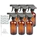 Amber Spray Bottles, Maredash Amber Glass Storage Bottle w/Black Trigger Sprayer & Labels & Lids, Refillable Container for Water, Essential Oils, Cleaning Products, etc (8 oz, 6 Pcs)