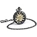 Imagen de SEWOR Nuevo diseño único cara mecánica mano viento reloj de bolsillo completo oro tono