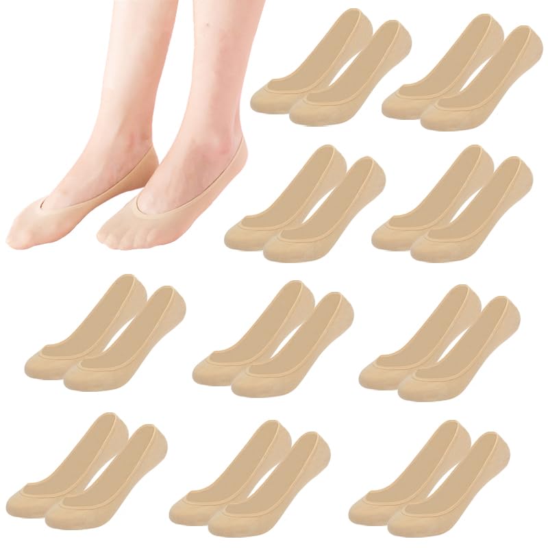 KEYRI 10 Pairs No Show Socks Women Invisible Socks Ultra Low Cut Liner Sock