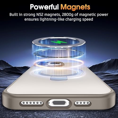 Image of iPhone 16 pro Max Magsafe Stand Case | Matte Design & 360 Protection | Military-Grade Apple iPhone 16 pro Max Cover | Ultra Premium - Gray